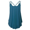 thumbnail image 3 of SSOULM Women's Loose Fit Flowy V Neck Sexy Pleated Cami Tank Top With Plus Size, 3 of 5