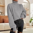 thumbnail image 2 of Comfortable Knit Sweater For Women Short High Neck Long Sleeves Ideal For Everyday Use In Different Sizes, 2 of 18