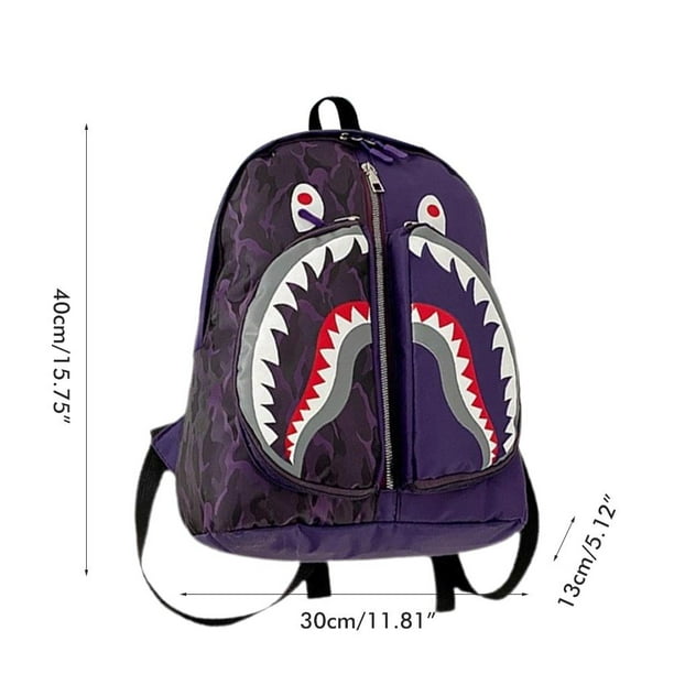 Bolsa de viaje, mochila de tiburón graffiti, mochila informal personalizada, mochila escolar personalizada, resistente y resistente