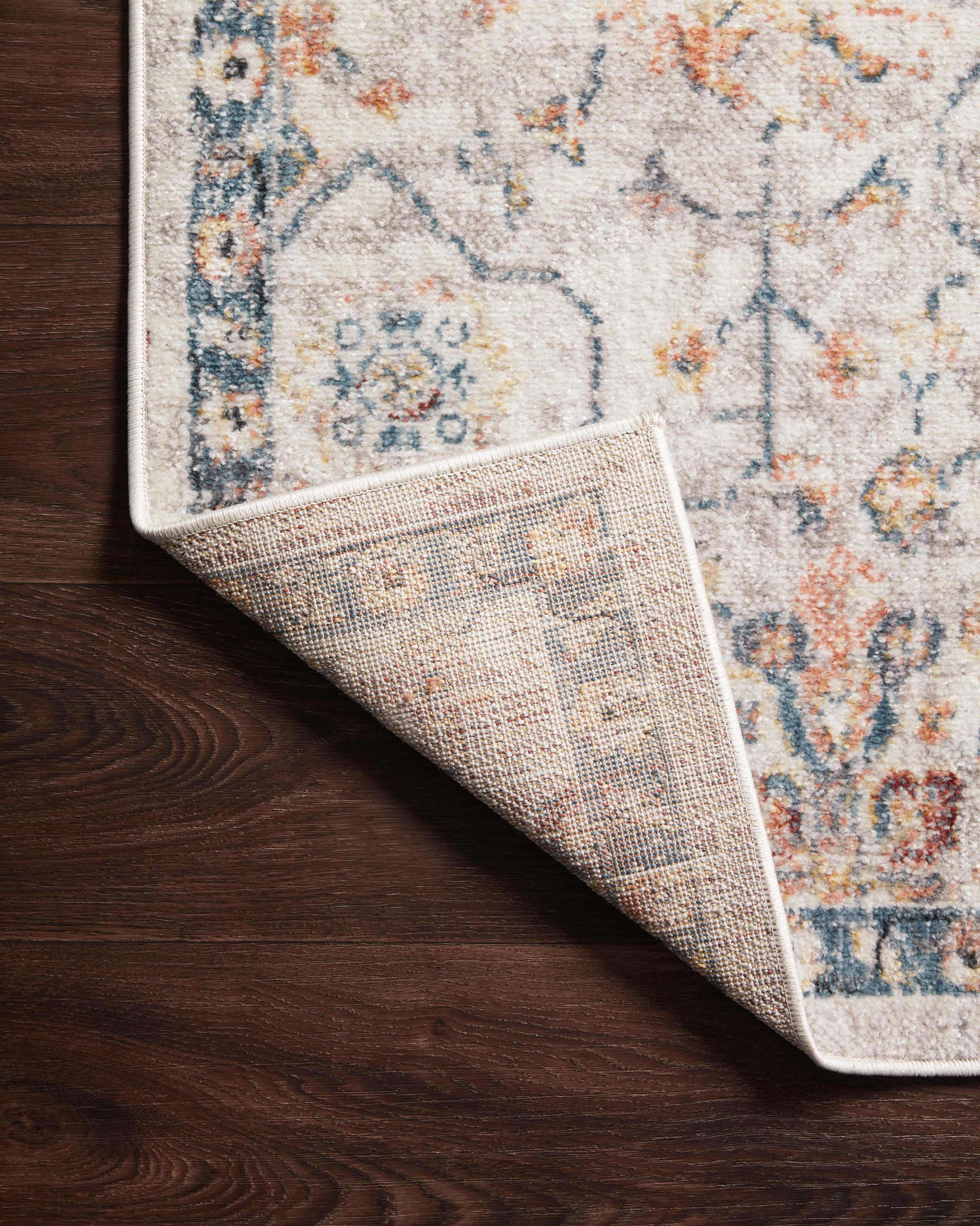 Loloi Cassandra Collection CSN-03 Dove / Navy Oriental Area Rug 5'-3" x 7'-9"