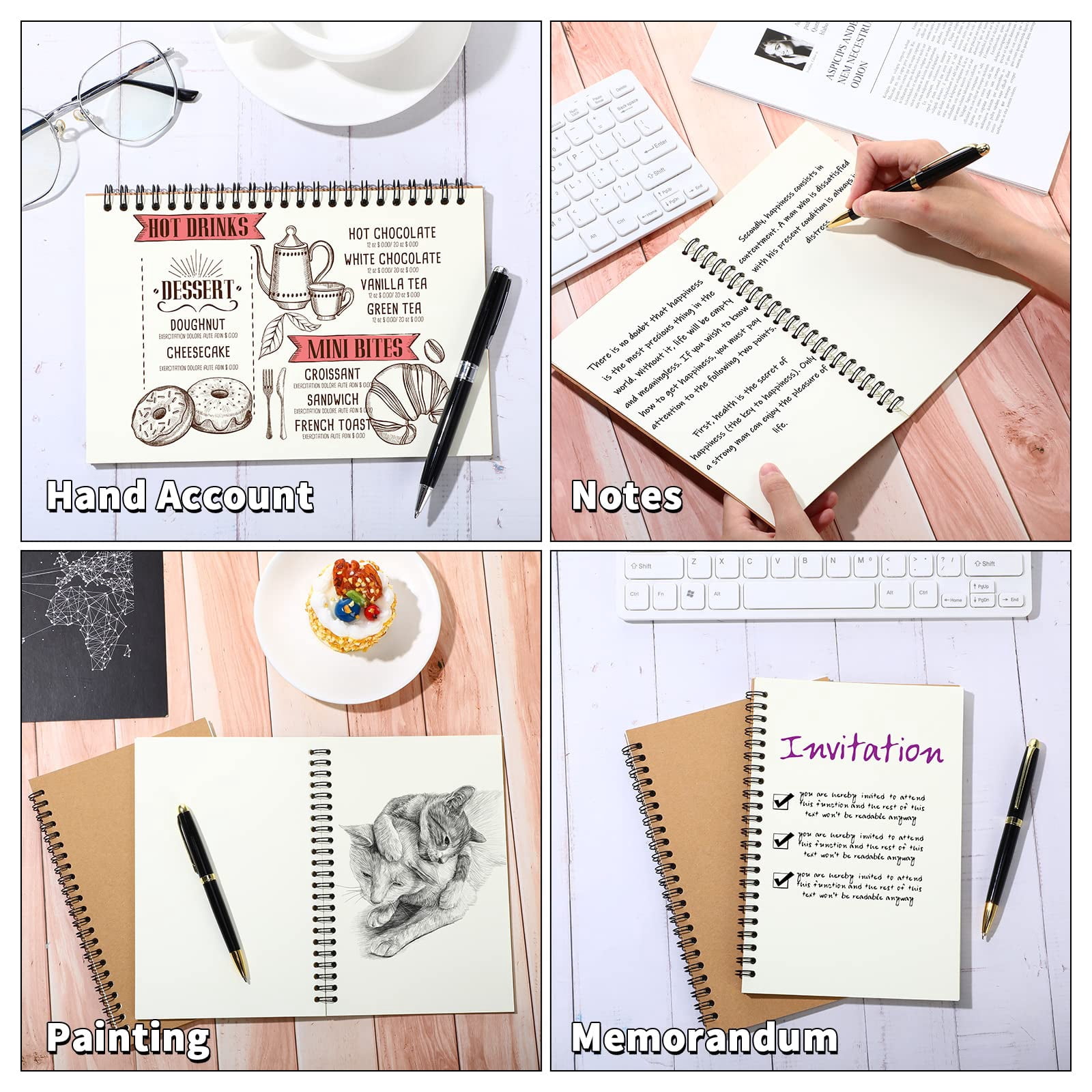22 Pack Spiral Notebook Bulk  Back To School Hardcover Journal 5.5 X 8.3 Inch First Day Of Travel Writing Notepad 50 Sheets 100 Pages (unlined Brown)