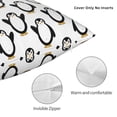 thumbnail image 3 of Pofeuu Lovely Penguin Print Double-sided plush pillowcase Square Throw Pillow Covers Pillows Cover for Living Room Bedroom Sofa Couch Cushion Cover（No pillow core）-18"x18", 3 of 7