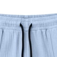 thumbnail image 5 of Besolor Men's Shorts Summer Lightweight Casual Thin Breathable Elastic Waist Drawstring Workout Running Knee Length Shorts with Pocket(X-Large,Light Blue), 5 of 5