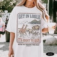 thumbnail image 4 of Get In Loser It's About To Rain Shirt - Funny Christian T-Shirt with Noah's Ark Animals, Retro Bible Verse Genesis 6-9 Tee, Humorous Jesus Gift for Women, 4 of 5