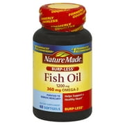 Nature Made Burpless Fish Oil Softgels, 1200 Mg, 60 Ct