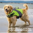 thumbnail image 2 of Navaris Dog Swimming Life Jacket - Comfortable and Easy-to-Use Doggy Swim Vest - Adjustable Float Jacket Size for Perfect Fit - Bright Green Colour for Visibility - For Large Dogs, 2 of 7