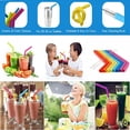 thumbnail image 6 of DABOOM Food Grade Reusable Flexible Silicone Drinking Straws Set With Cleaning Brushes, 6 of 8