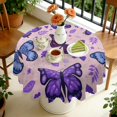 thumbnail image 4 of 60 Inch Round Lace Tablecloth Water Resistant Washable, Monarch Butterfly Aesthetic, 4 of 5