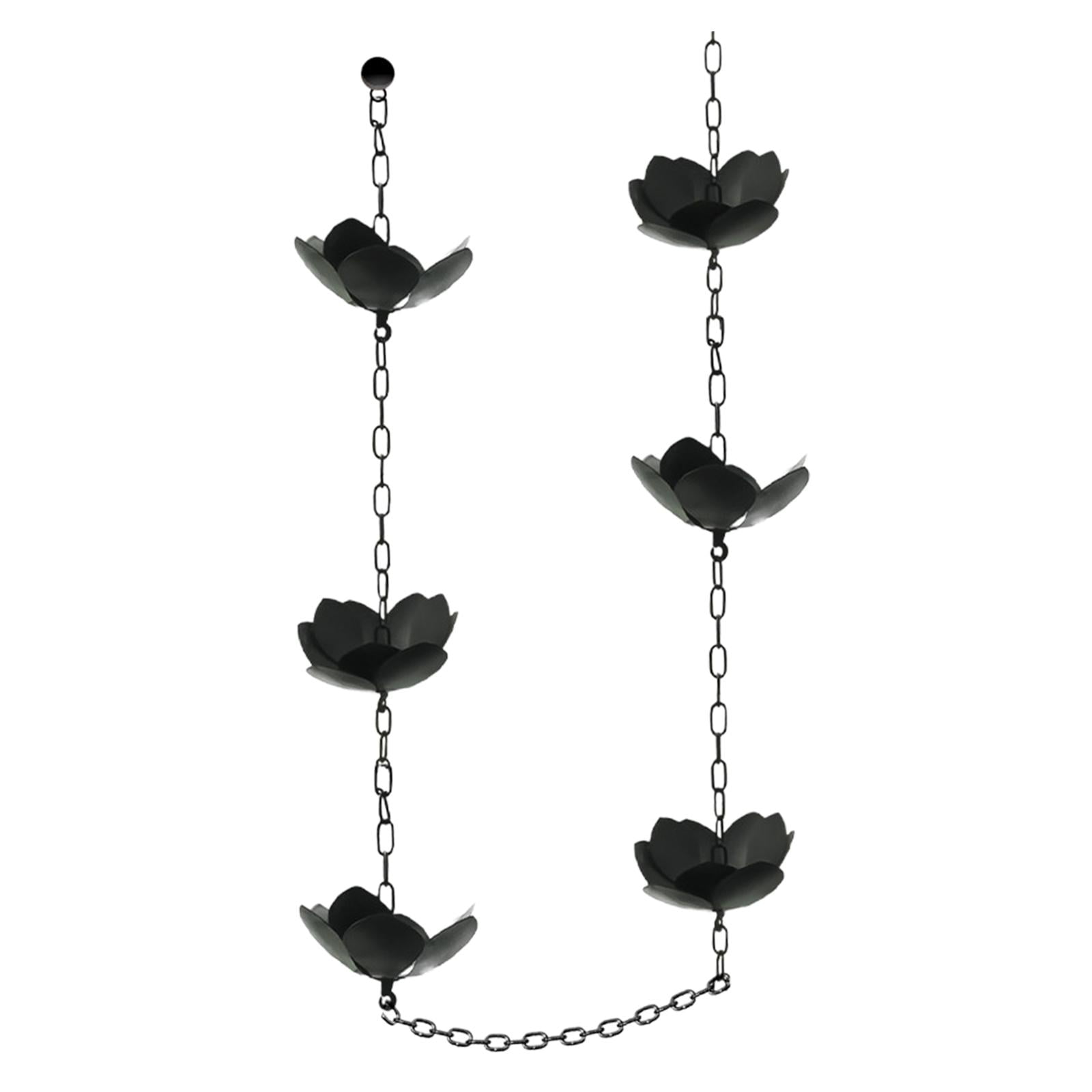 Qtmnekly Rain Chain, Lotus Rain Catcher Chain For Gutters Outside