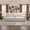 Beige+White, variant on 93.7" King Pull Out Sofa Bed, 3-in-1 Convertible Sleeper Sofa with Nailhead Trim and Rolled Arms, Velvet Chesterfield Couch for Living Room Apartment, Black