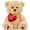 Heart-Brown, variant on MaoGoLan 11'' Teddy Bear Stuffed Animal Cute Bear with Heart Plush Toy