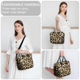 thumbnail image 6 of OBREWU Leopard Print Pattern Women's Insulated Leakproof Large Lunch Bag, Oxford Cloth, 6 of 7