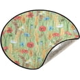 thumbnail image 5 of Watercolor Colorful Floral Christmas Tree Mats Waterproof Tree Skirt, Poppy Chamomile Xmas Tree Stand Tray Mat Floor Protector Pad for Holiday Party Decoration, 28.3", 5 of 6