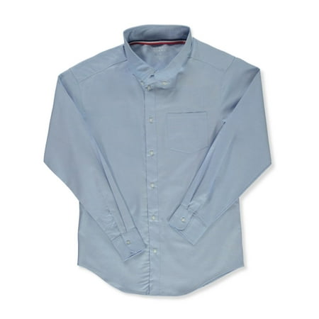 French Toast Adult's L/S Oxford Shirt - blue, l (Big Boys)