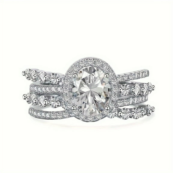 S925 Silver Inlaid 1.5 Carat Moissanite Ring, Unisex Birthday Gift, For Men And Women