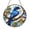 Acrylic 3.5 Inch, variant on Blue Jay Bird Ceramic Ornament with Stained Glass Style, Colorful Tree Hanging, Winter Nature Keepsake