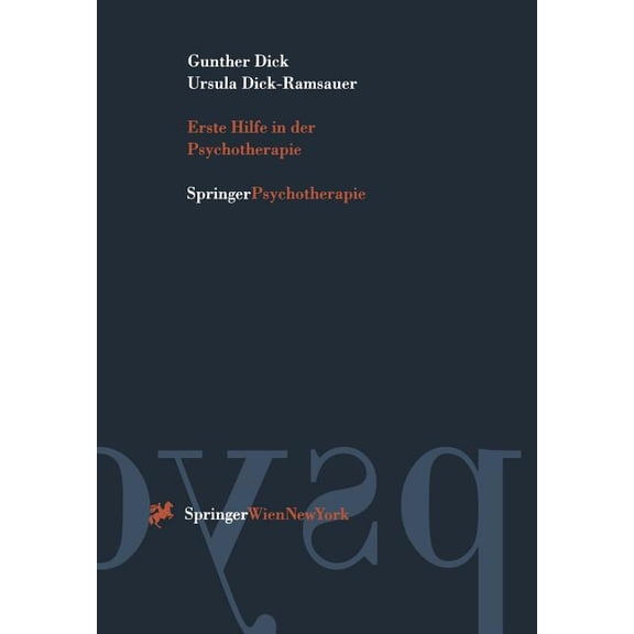 Erste Hilfe in Der Psychotherapie, (Paperback)