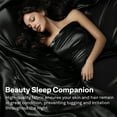 thumbnail image 2 of TURKIO Satin Sheets Queen Silk Sheets Black Bed Sheet Set,4 Pieces 1800 Microfiber 2 Pillowcase 20"x30", 2 of 7