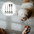 thumbnail image 5 of Cat Claw Spoon Dog Scoop Paw Pet Food Serving Feeding Silicone Spoons Vintage Silverware Stainless Steel 4 Pcs, 5 of 6