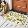 thumbnail image 4 of Summer Lemon Front Door Rugs 2x3 ft Yellow Flower Leaves Beige Small Rug for Entryway Non Slip Washable Bathroom Door Mat Absorbent Floor Mat for Indoor Entrance, 4 of 9