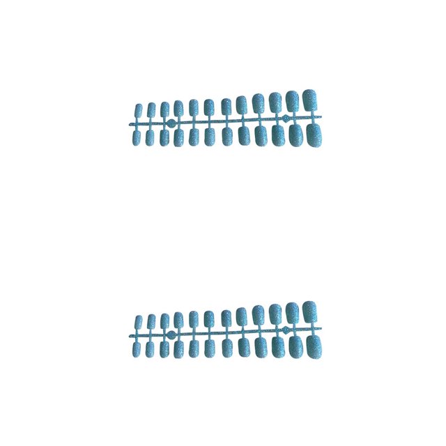 Jumpingount 24 piezas de uñas postizas prensa en puntas de uñas artificiales elegante llamativo parche de uñas DIY calcomanía Kit de belleza azul oscuro Type1 NO1 Jumpingount CBP300640