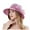 Purple, variant on Women's Summer Wide Leaf Flower Sun Hat - Bridal Shower Beach Hat, Lace/Polyester, One Size, UV Protection