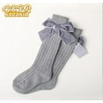 thumbnail image 2 of SUNSIOM Baby Mid-Calf Length Socks, Girls Solid-Color Knee-High Stockings, 2 of 4
