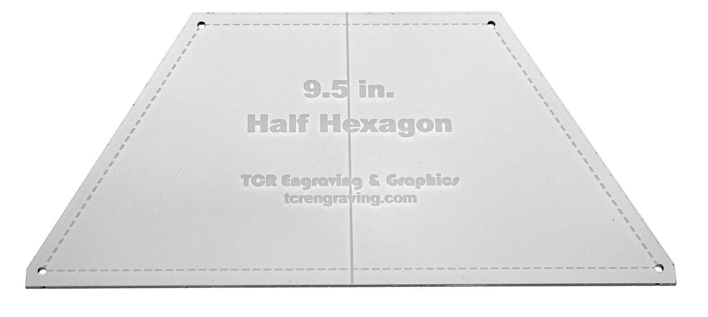 half-hexagon-quilt-template-9-5-clear-w-center-guideline-guideline-holes-1-8-walmart-com