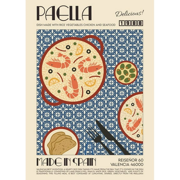 We Made Something Nice - The Paella Print Wall Art, Modern Wall Decor For Living Room Bedroom, 8x12 UNFRAMED