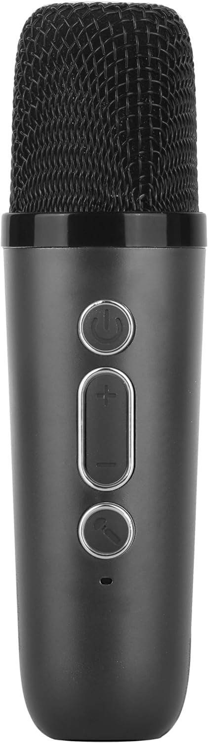 IQ Sound Mini Karaoke Bluetooth Speaker Wireless Microphone, RGB Lights, Voice Effects IQ-708K Black