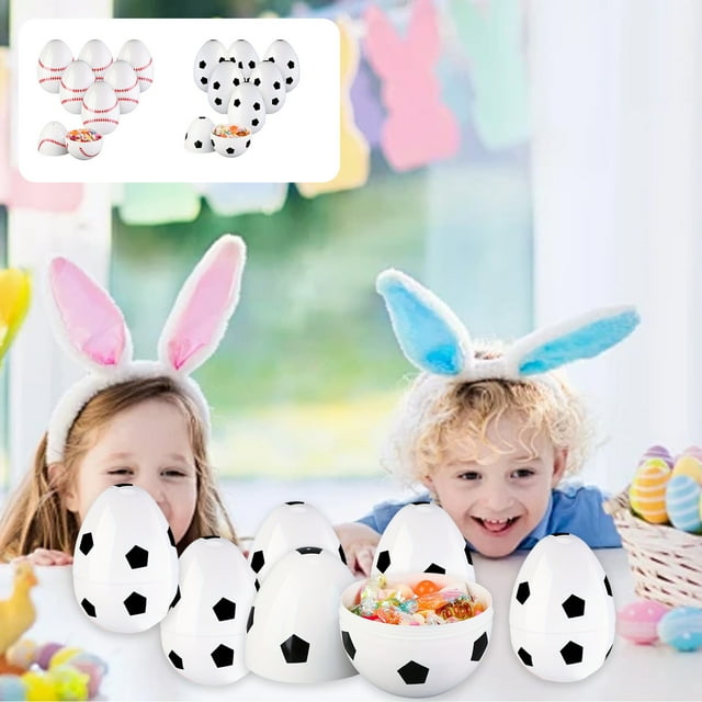 Huevos de Pascua, Juego de Huevos de Plástico Rellenables, Espaciosos Contenedores Sorpresa, Colores Festivos Brillantes, Reutilizables para Múltiples Celebraciones, Fiestas Navideñas o Proyectos de