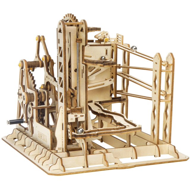 Marble Run 3D Wooden Puzzle Roller Coaster Mechanical Model Self Craft Deco Education Gift WD.WDQZL Hogar