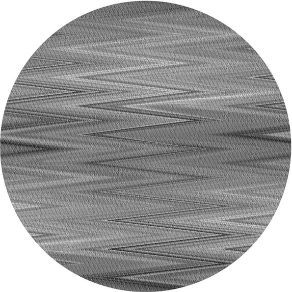 Ahgly Company Machine Washable Indoor Round Transitional Ash Gray Area Rugs, 4' Round