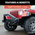 thumbnail image 6 of ARIES 2186001 TrailCrusher Black Steel Jeep Wrangler TJ Front Bumper with Brush Guard, 9,500 lbs Winch and Shackle Ratings Fits select: 1997-2006 JEEP WRANGLER / TJ, 6 of 9