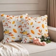 thumbnail image 2 of Orange Leaves Fall Outdoor Waterproof Pillow Covers, Branches Birds Pine Cones Rustic Decorative Square Throw Pillowcase Sofa Cushion Sham for Patio/Couch/Chair, 24"x24" 2 Pack, 2 of 8