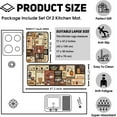 thumbnail image 5 of pugdodo 2 PCS Coffee Theme Kitchen Rugs and Mats Non Skid Washable Black Kitchen Mat Soft Super Absorbent Anti Fatigue Kitchen Mat Runner Set Doormat Bathroom 17"x47"+17"x30" (Coffee), 5 of 6