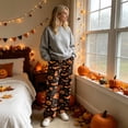 thumbnail image 3 of Trgacdwlo Halloween Womens Fleece Pajama Pants Fuzzy Baggy Sleepwear Lounge Pants Women Funny Pumpkin Ghost Winter Warm Pajama Bottoms Women, 3 of 5