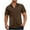 Brown, variant on Men Button T Shirt Men's Button Down Shirts 2025 Short Sleeves Solid Color Collared Tops Lightweight Summer Tunic