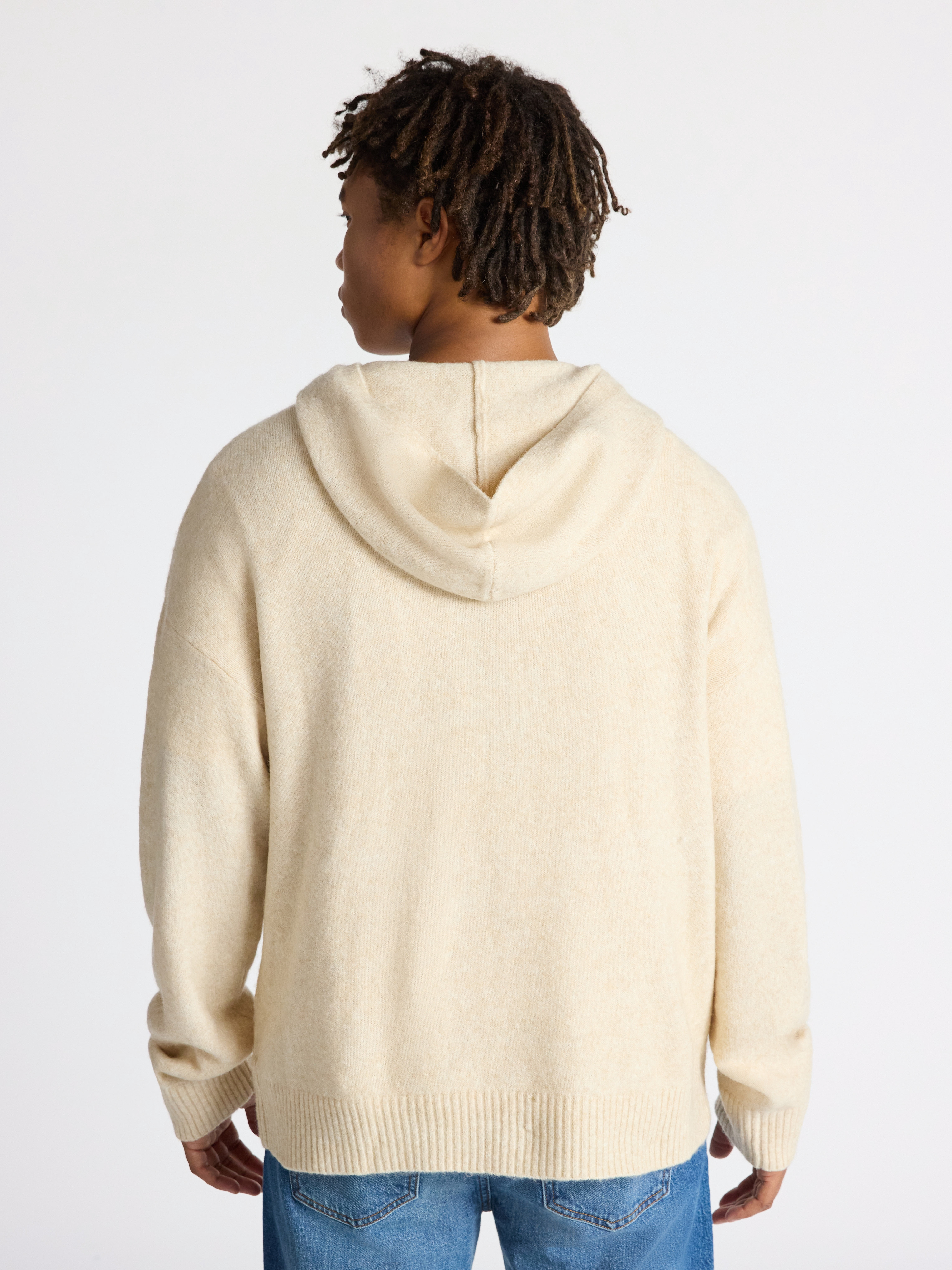 No Boundaries Brushed Hooded Sweater with Long Sleeves, Midweight, Men's & Big Men's XS-3XL