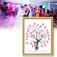 thumbnail image 4 of DIY novela personalizada huella digital árbol cumpleaños boda libro de invitados (árbol 5), 4 of 7