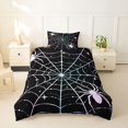 thumbnail image 2 of Homewish Halloween Spider Web Twin Duvet Cover for Kids, Gradient Spooky Animals Twin Bedding, Black Reversible, 2pcs, 1 Duvet Cover and 1 Pillowcase, 2 of 6