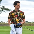 thumbnail image 3 of Fotbe Mushrooms And Fern Stems Camiseta Polo de Golf para Hombre con Estampado – Camisa Deportiva Transpirable con Cuello Abotonado-Large, 3 of 6