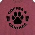 thumbnail image 3 of Instant Message - Coffee And Canines - Women's Racerback Tank Top, 3 of 6