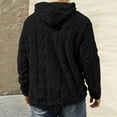 thumbnail image 4 of Mens Fuzzy Sherpa Lined Hoodie Pullover Sweatshirts Long Sleeve Winter Hooded Thermal Casual Outerwear With Pocket, 4 of 7
