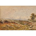 thumbnail image 2 of David Cox 14x11 Gold Ornate Wood Frame and Double Matted Museum Art Print Titled - Heath Scene (1875-1880), 2 of 4