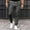 Black, variant on Dpytoraw Men's Solid Color Skinny Casual Pants Seasonal Belted Drawstring Pants Black