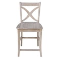 thumbnail image 6 of Southwestern Sanctuary 24-In Seat Height Solid Wood Counter Stool in Washed Gray Taupe with Box Seat - 40.75-In High, 28.5 lb, 6 of 6