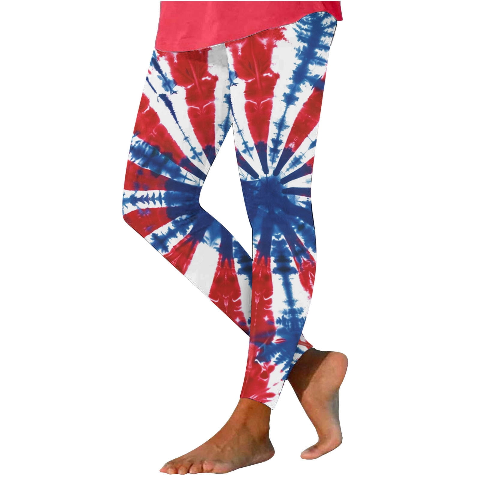 Qiopertar Women s Fashion Independence Day Print Leggings With Yoga Sport Elastic Pants Clearance Free Shipping under 5 Saving Up To 90 Off