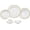 White, variant on Lorenzo Import LH430 24 Piece Porcelain Dinnerware Service, Silver - for 4 Ashley