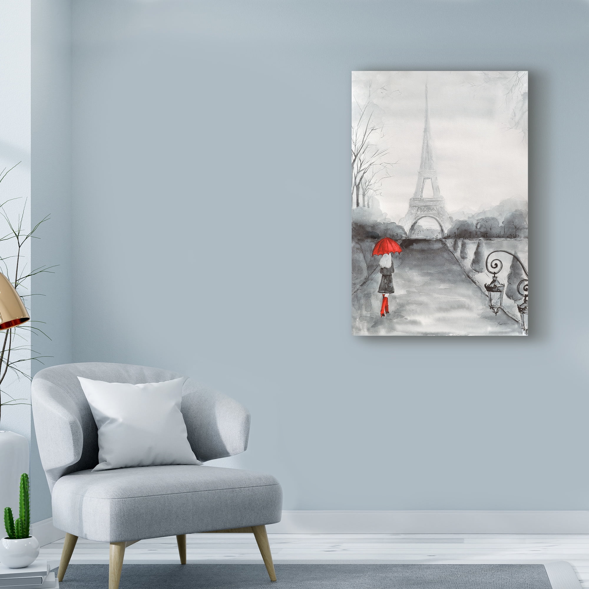 Trademark Fine Art 'Eiffel Tower Illustration 2' Canvas Art by Marietta Cohen Art And Design